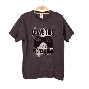Delta Leave This Game To The Professional Gamer T-Shirt Mens Adult M Gray Casual